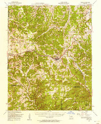 Download a high-resolution, GPS-compatible USGS topo map for Cabool, MO (1958 edition)