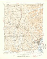 1922 Map of Cape Girardeau, 1954 Print