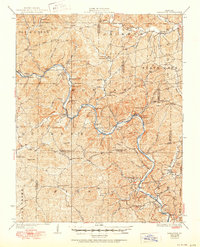 1928 Map of Cardareva, 1950 Print