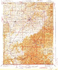 Download a high-resolution, GPS-compatible USGS topo map for Cassville, MO (1944 edition)