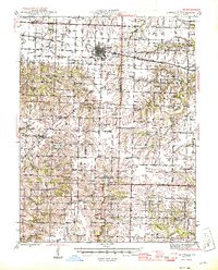 Download a high-resolution, GPS-compatible USGS topo map for Centralia, MO (1945 edition)