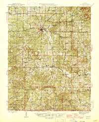 preview thumbnail of historical topo map of Oregon County, MO in 1946