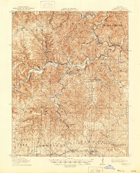 1917 Map of Eminence, 1944 Print