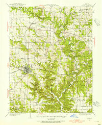 1928 Map of Fulton, MO, 1954 Print