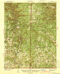 preview thumbnail of historical topo map of Oregon County, MO in 1941