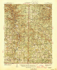 Download a high-resolution, GPS-compatible USGS topo map for Gatewood, MO (1945 edition)