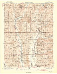 preview thumbnail of historical topo map of Grant City, MO in 1943