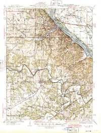Download a high-resolution, GPS-compatible USGS topo map for Hannibal, MO (1945 edition)