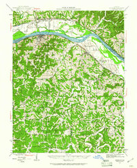 1942 Map of Hermann, 1961 Print