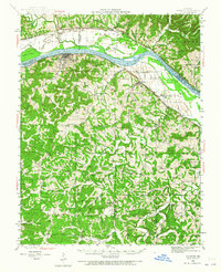 1942 Map of Hermann, 1965 Print
