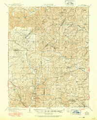 1910 Map of Higdon, 1950 Print