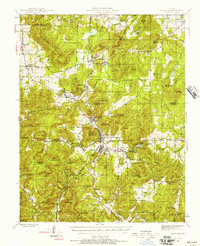 1945 Map of Ironton, MO, 1957 Print