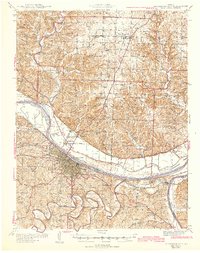 preview thumbnail of historical topo map of Jefferson City, MO in 1942