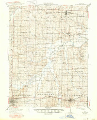 1917 Map of Knobnoster, 1950 Print