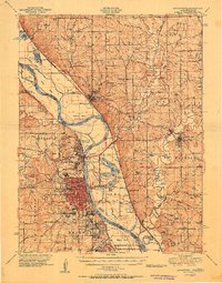 Download a high-resolution, GPS-compatible USGS topo map for Leavenworth, MO (1951 edition)