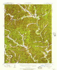 Download a high-resolution, GPS-compatible USGS topo map for Lesterville, MO (1957 edition)