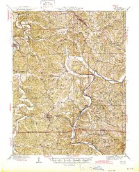Download a high-resolution, GPS-compatible USGS topo map for Linn, MO (1945 edition)