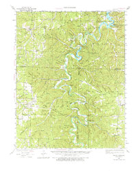 1934 Map of Macks Creek, 1976 Print