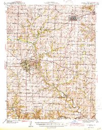 preview thumbnail of historical topo map of Marshall, MO in 1944