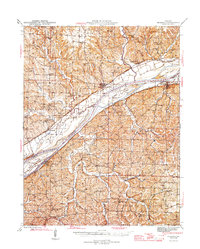 Download a high-resolution, GPS-compatible USGS topo map for Mokane, MO (1945 edition)