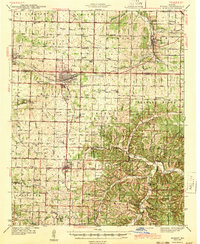 Download a high-resolution, GPS-compatible USGS topo map for Monett, MO (1943 edition)