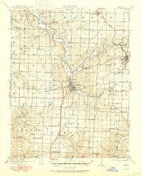 1916 Map of Neosho, 1950 Print