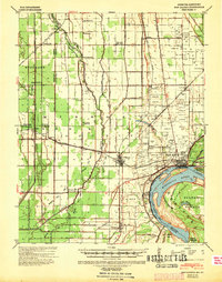 1939 Map of New Madrid, MO, 1941 Print