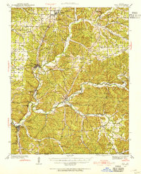 1940 Map of Noel, 1955 Print