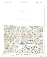 1925 Map of Pattonsburg, MO, 1937 Print