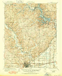 1935 Map of Poplar Bluff, MO, 1950 Print