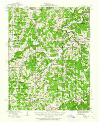 1934 Map of Redbird, 1962 Print