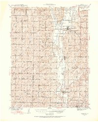 1939 Map of Nodaway County, MO, 1952 Print