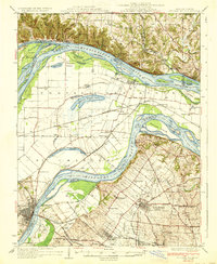 preview thumbnail of historical topo map of St. Charles, MO in 1933