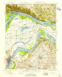 1927 Map of St. Charles, 1955 Print