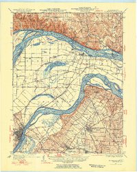 1927 Map of St. Charles, 1955 Print