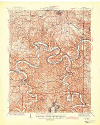 Download a high-resolution, GPS-compatible USGS topo map for Waynesville, MO (1944 edition)