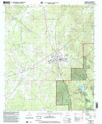 preview thumbnail of historical topo map of Ackerman, MS in 2000