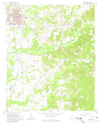 1966 Map of Amory, MS, 1981 Print