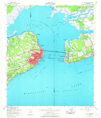 Download a high-resolution, GPS-compatible USGS topo map for Bay St Louis, MS (1968 edition)