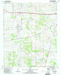 Download a high-resolution, GPS-compatible USGS topo map for Bent Oak, MS (1987 edition)