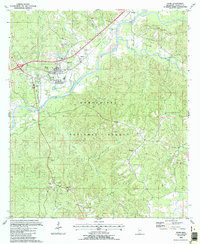 Download a high-resolution, GPS-compatible USGS topo map for Bude, MS (1988 edition)