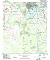 Download a high-resolution, GPS-compatible USGS topo map for Columbus South, MS (1987 edition)