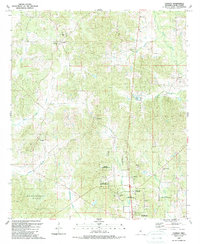 preview thumbnail of historical topo map of Leake County, MS in 1989