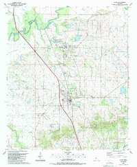 Download a high-resolution, GPS-compatible USGS topo map for Flora, MS (1989 edition)