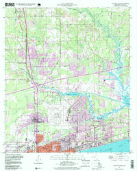 Download a high-resolution, GPS-compatible USGS topo map for Gulfport North, MS (1999 edition)