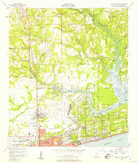 1954 Map of Gulfport, MS, 1958 Print