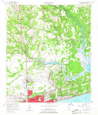 1954 Map of Gulfport, MS, 1967 Print