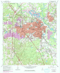 Download a high-resolution, GPS-compatible USGS topo map for Hattiesburg, MS (1983 edition)