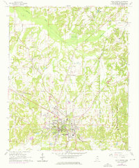 1965 Map of Holly Springs, MS, 1976 Print
