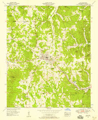 1953 Map of Iuka, MS, 1958 Print